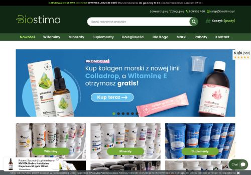 opinie BIOSTIMA.PL SPÓŁKA Z OGRANICZONĄ ODPOWIEDZIALNOŚCIĄ