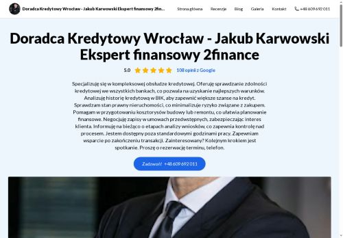 opinie Doradca Kredytowy Wrocław - Jakub Karwowski Ekspert finansowy