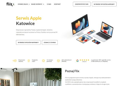 opinie FLIX Serwis Apple Katowice