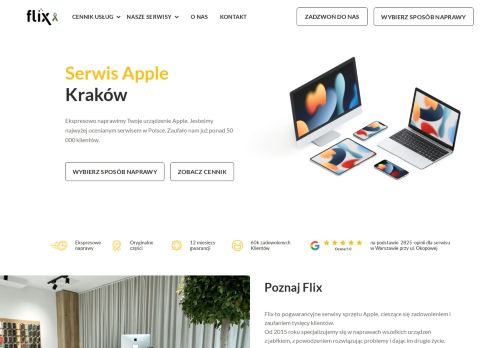 opinie FLIX Serwis Apple Kraków