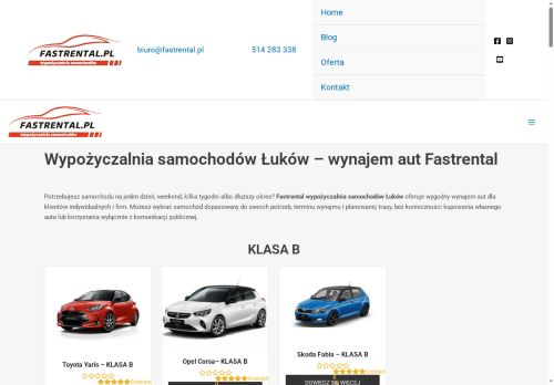 opinie Fastrental wypożyczalnia samochodów Łuków