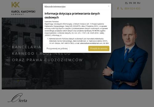 opinie Kancelaria Adwokacka - Adwokat Karol Kakowski