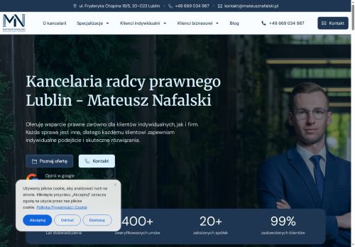 opinie Kancelaria Radcy Prawnego Mateusz Nafalski