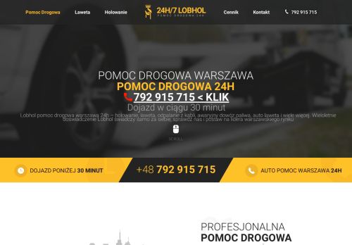 opinie Lobhol . Pomoc Drogowa Warszawa 24h/7 LAWETA HOLOWANIE aut .