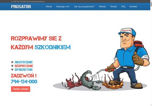 opinie PRUSATOR Skuteczna Dezynsekcja Warszawa Dezynfekcja Deratyzacja
