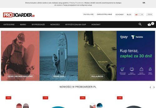opinie Proboarder - sklep snowboardowy / sup / wake