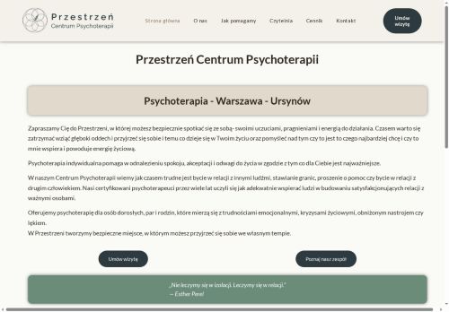 opinie Przestrzeń Centrum Psychoterapii