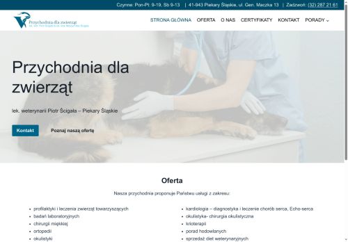 opinie Przychodnia dla zwierząt lek. wet. Piotr Ścigała
