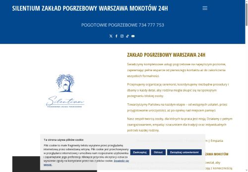 opinie Silentium Zakład Pogrzebowy Warszawa Mokotów 24h