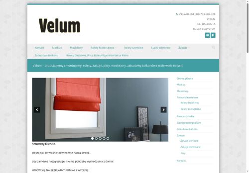 opinie Velum Rolety, Żaluzje i Moskitiery Białystok